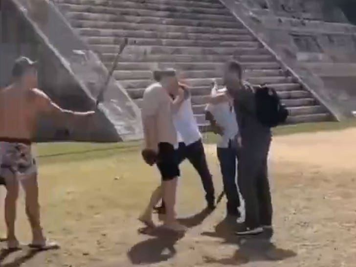 1675132250 841 Tourist Beaten With Stick After Climbing Mexicos Chichen Itza Pyramid