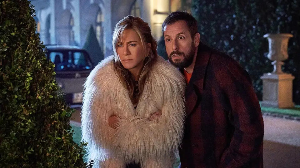 Jennifer Aniston and Adam Sandler in 'Murder Mystery 2' (Netflix)
