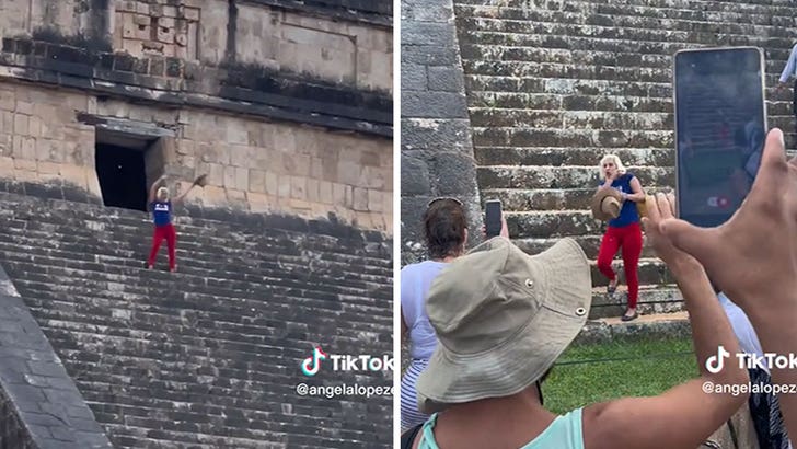 1675132250 190 Tourist Beaten With Stick After Climbing Mexicos Chichen Itza Pyramid